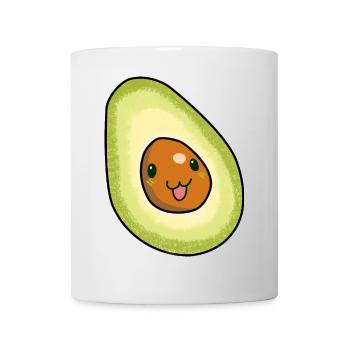 Avocado Frucht naschen Speise Früchte Vitamine - Tasse - Weiß - Vorne