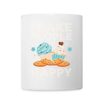 I make people happy with baking - Mug - white - Front