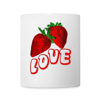 Les fraises juteuses aiment les fruits mûrs juteux - Mug blanc - blanc - Devant