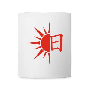 Das Wort Sonne auf Japanisch (rot) - Tasse - Weiß - Vorne