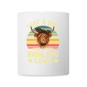 Schottisches Hochlandrind Kuh - Tasse - Weiß - Vorne