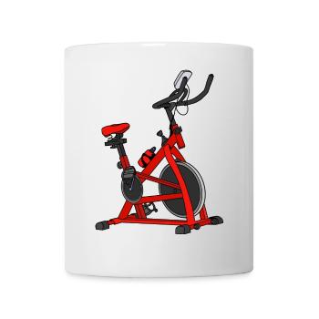 Red Bike Spin Bicycle - Mug - white - Front