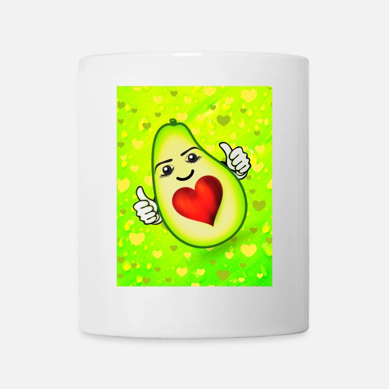 Cute avocado with heart - Mug - white