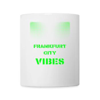 Frankfurt City Vibes - Disco, Techno, Party, Club - Tasse - Weiß - Vorne