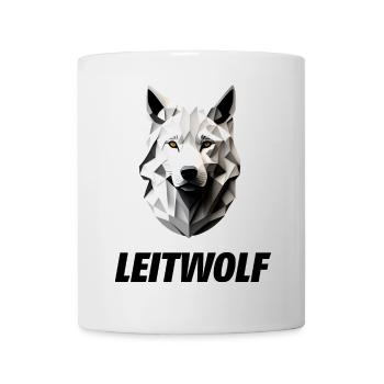 weißer Kopf vom Leitwolf - Tasse - Weiß - Vorne