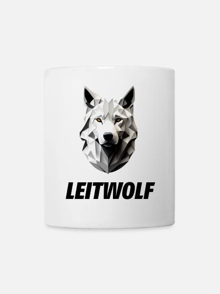weißer Kopf vom Leitwolf - Tasse - Weiß