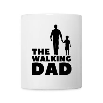 Silhouette parent-enfant main dans la main - Mug blanc - blanc - Devant