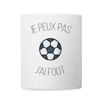 je peux pas j ai Foot, sport - Mug blanc - blanc - Devant
