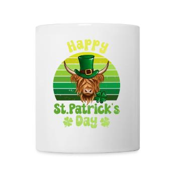 St. Patrick's Tag Schottisches Hochlandrind - Tasse - Weiß - Vorne
