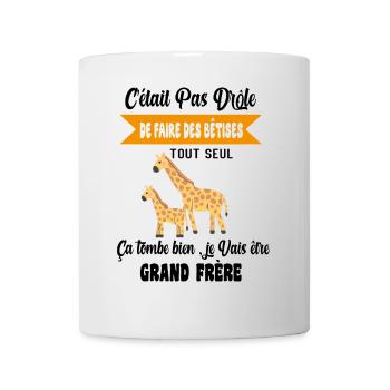 Enfant Annonce grossesse humour futur grand frère - Mug blanc - blanc - Devant
