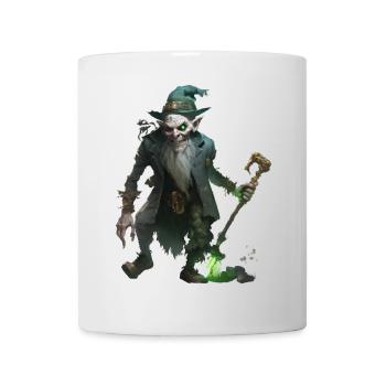 Zombie Wizard Goblin with Staff - Mug - white - Front
