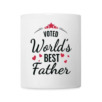 Voted World’s Best Father Heart Design - Mug - white - Front