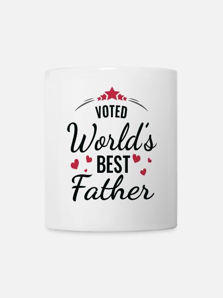 Zum besten Vaterherz-Design der Welt gewählt - Tasse - Weiß