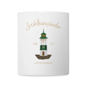 Leuchtturm Schleimünde, Lotseninsel Ostsee - Tasse - Weiß - Vorne