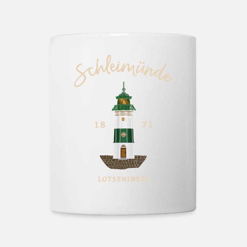 Leuchtturm Schleimünde, Lotseninsel Ostsee - Tasse - Weiß