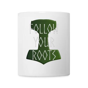 Suivez vos racines - Hammer Donar Thor Mjölnir - Mug blanc - blanc - Devant