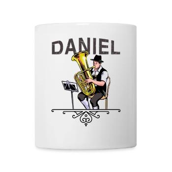 Joueur de tuba musique folklorique DANIEL - Mug blanc - blanc - Devant