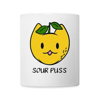 Chat citron - Mug blanc - blanc - Devant