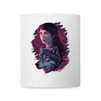 Wolfsmädchen - Tasse - Weiß - Vorne