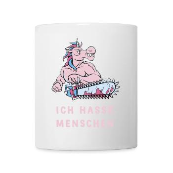 I hate people unicorn design - Mug - white - Front