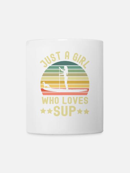Stehpaddeln Stand Up Paddling SUP - Tasse - Weiß