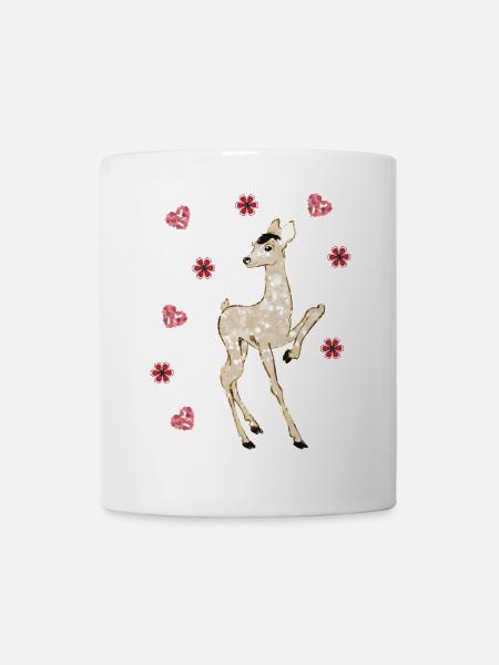 Elegant Fabulous Capreolus / Deer Print - Mug - white