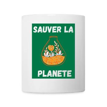 JOUR DE LA TERRE,ECOLOGIE,PLANETE,ENVIRONNEMENT - Mug blanc - blanc - Devant