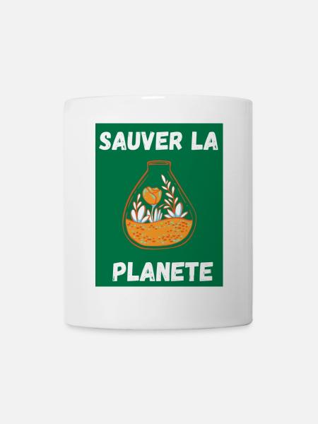 JOUR DE LA TERRE,ECOLOGIE,PLANETE,ENVIRONNEMENT - Mug blanc - blanc