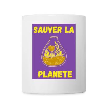 JOUR DE LA TERRE,ECOLOGIE,PLANETE,ENVIRONNEMENT - Mug blanc - blanc - Devant