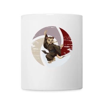 Meisterin Kuma ganz in Retro. - Tasse - Weiß - Vorne