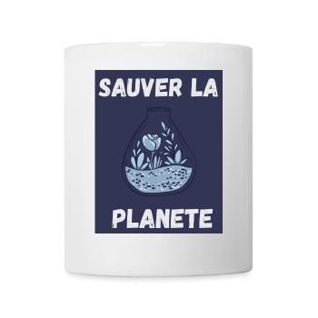 PLANETE. NATURE. JARDIN. ARBRE. FLEUR. ECOLOGIE - Mug blanc - blanc - Devant
