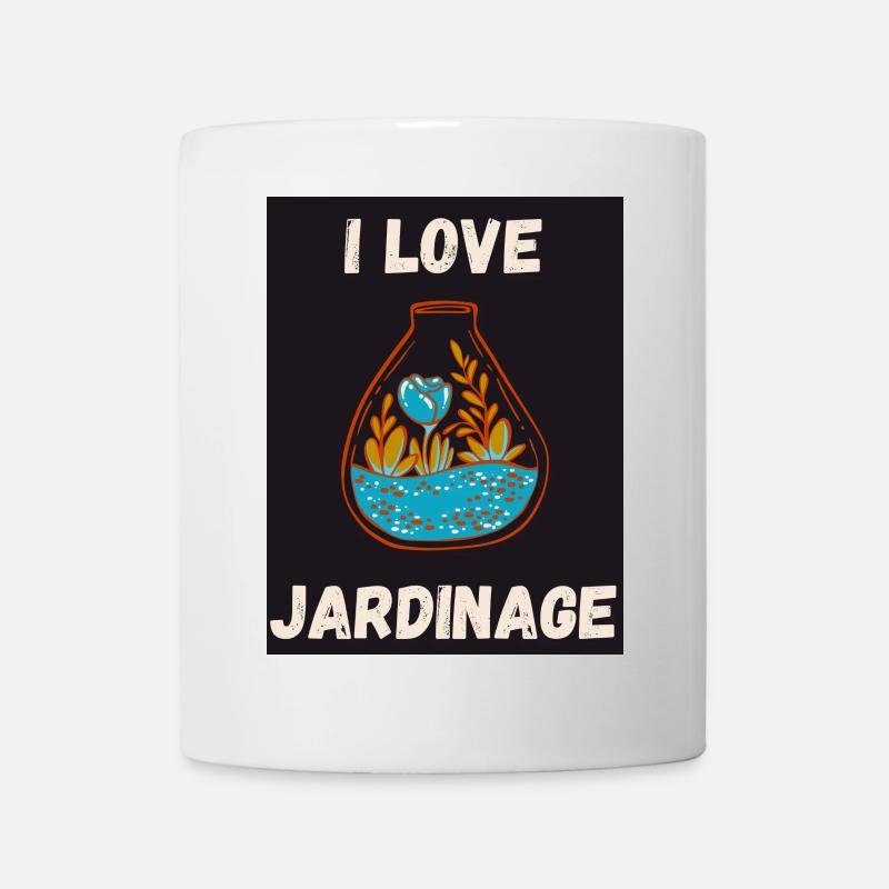 JARDIN. PRINTEMPS. JARDINAGE. RETRAITE. PRINTEMPS. - Mug blanc - blanc