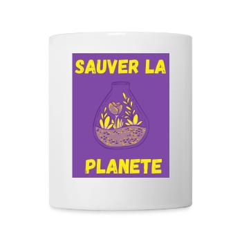 PLANETE. JOUR DE LA TERRE. ECOLOGIE. PLANETE. BIO - Mug blanc - blanc - Devant