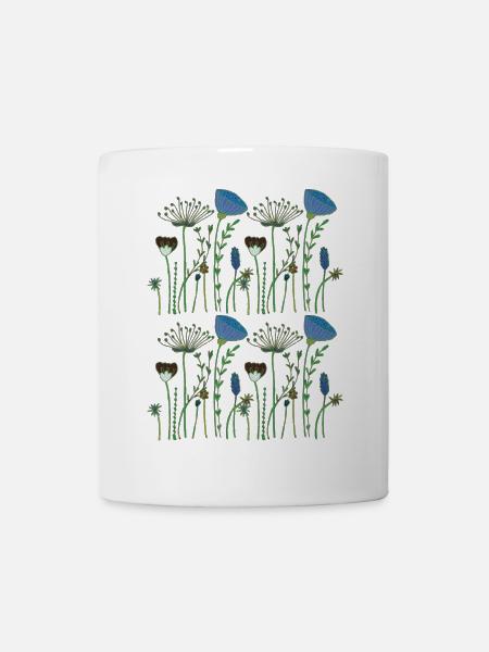 Fleurs séchées - Mug blanc - blanc