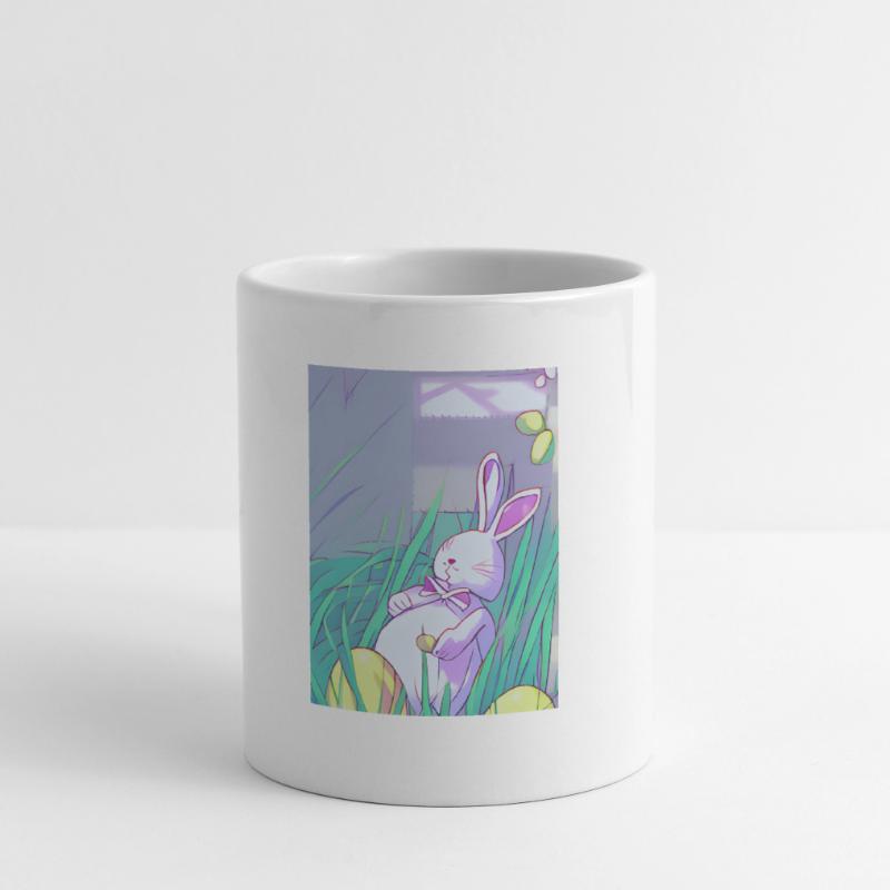 Pastel Easter Bunny in Spring Grass Mug