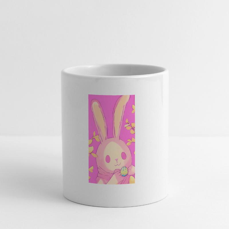 Pastel Easter Bunny Pink Easter Egg Mug