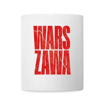 Warszawa lettering with city map pattern - Mug - white - Front