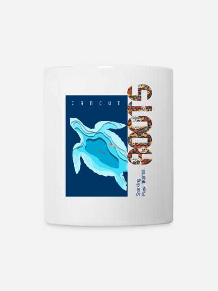 Tortue marine snorkeling Roots - Mug blanc - blanc