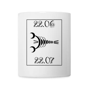 Cancer Zodiac Sign – Minimal Astrology Design - Tasse - Weiß - Vorne