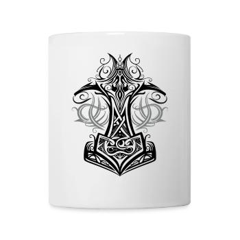 Thors Hammer Mjolnir Wikinger Symbol - Tasse - Weiß - Vorne