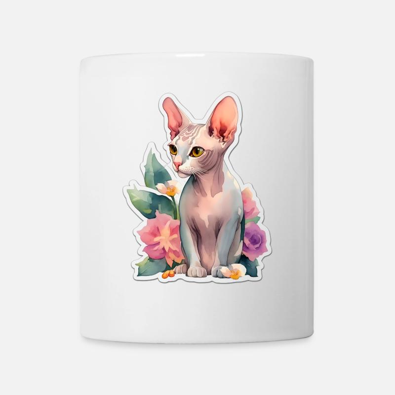 Sphynx-Katze - Tasse - Weiß