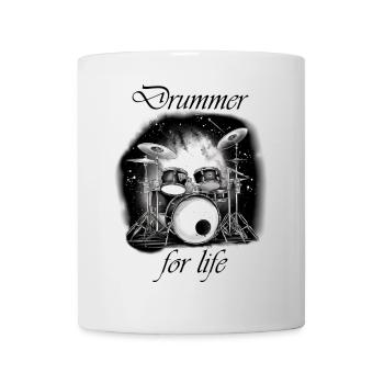 Batteur à vie - Mug blanc - blanc - Devant