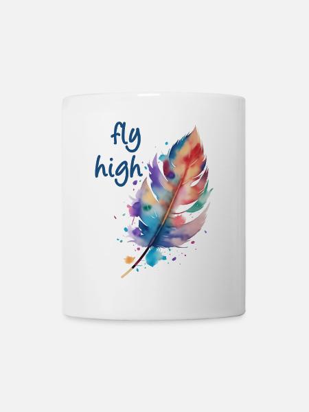 fly high - Tasse - Weiß