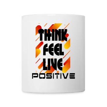 think feel live positive v2 - Mug blanc - blanc - Devant