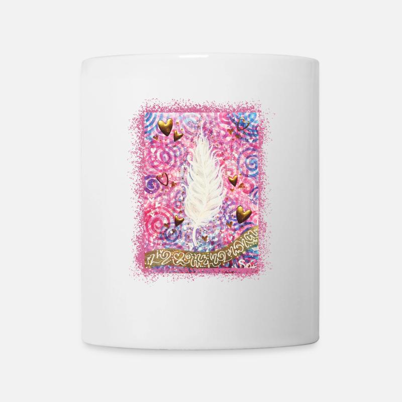 Liebes-EngelFeder Geborgenheit - Sonja Ariel - Tasse - Weiß