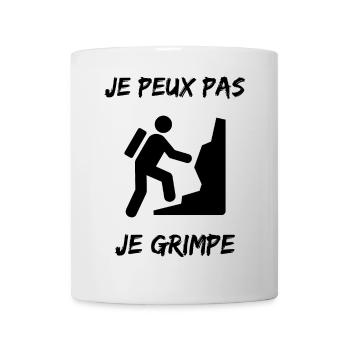 ESCALADE. CLIMB. CLIMBING. ESCALADE. VAN. GRIMPE. - Mug blanc - blanc - Devant