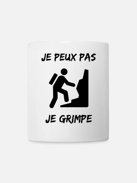 ESCALADE. CLIMB. CLIMBING. ESCALADE. VAN. GRIMPE. - Mug blanc - blanc