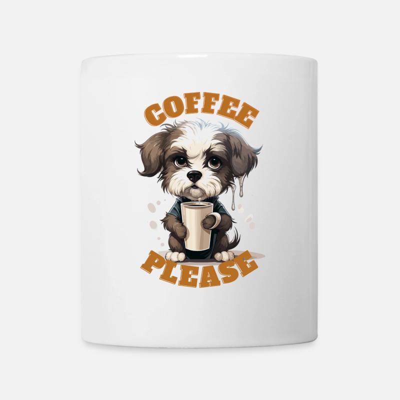 Coffee Please Dog - Tasse - Weiß
