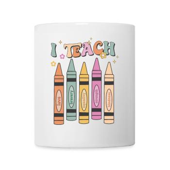 Ich lehre Liebe, Tapferkeit, Gleichheit, Stärke und Güte - Tasse - Weiß - Vorne