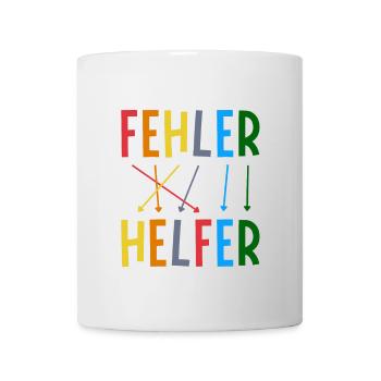 Fehler sind bunte Helfer Schriftzug mehrfarbig - Tasse - Weiß - Vorne